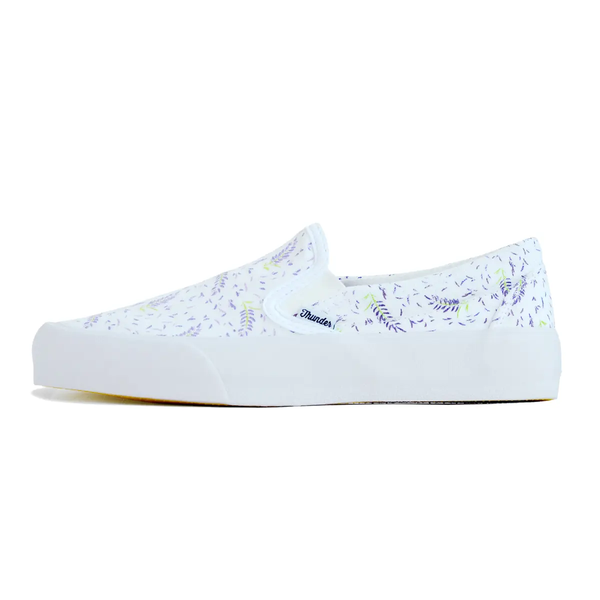 Sepatu Thunderbear - Slip On Voltaire Chloris White Purple Shoes Sneakers Flat Pria Kerja
