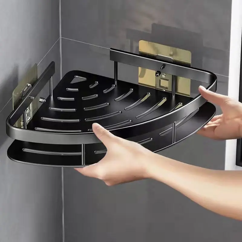 【BÁN HOT】COD  Kệ phòng tắm Kệ góc nhà Kệ khăn Hộp xà phòng thơm Móc áo len Đặt hộp 4