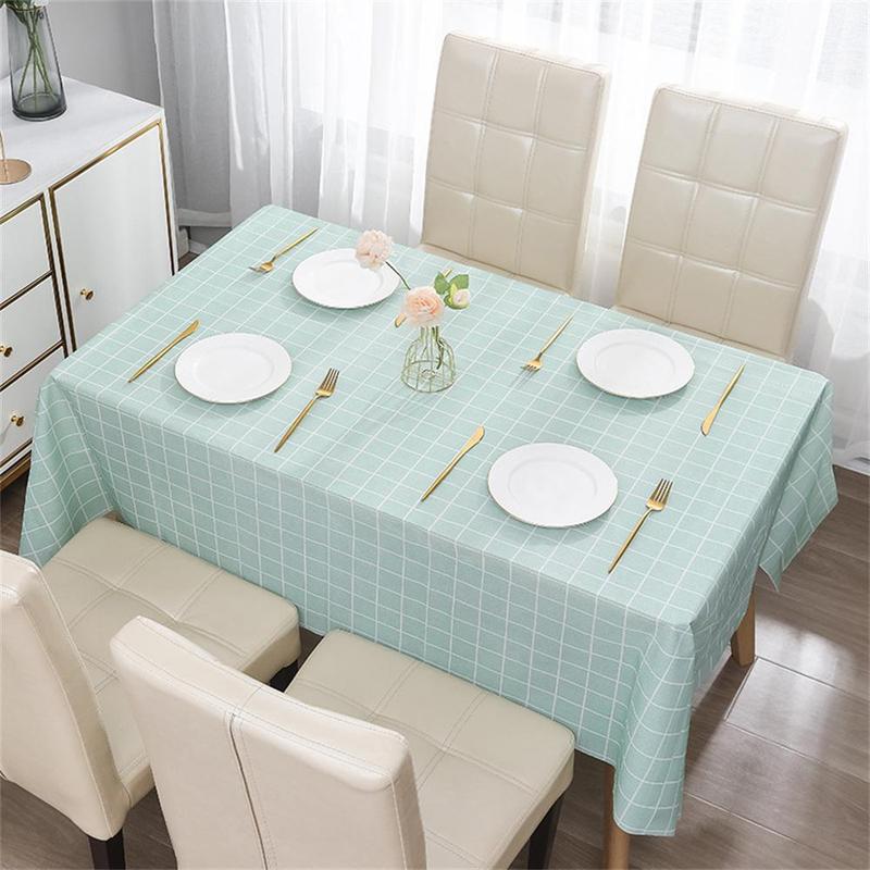 Product Introduction of Khăn trải bàn có thể giặt được, chống dầu và chống bụi, thảm PEVA cho Bàn ăn, thích hợp để giặt, vật dụng gia đình tốt, J1Q1 24