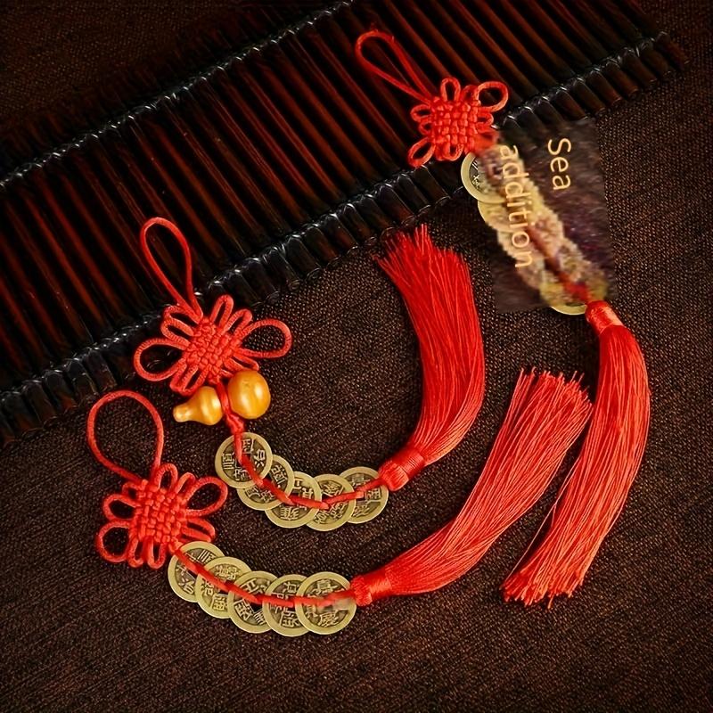2 Traditional Chinese Five Emperors Money To Win The Wealth And Wealth Ornaments, Metal Feng Shui Amulets, Symbolizing Wealth And Prosperity, Gourd Design, Door Protection Amulets, No Power Supply Required, No Feathers 3