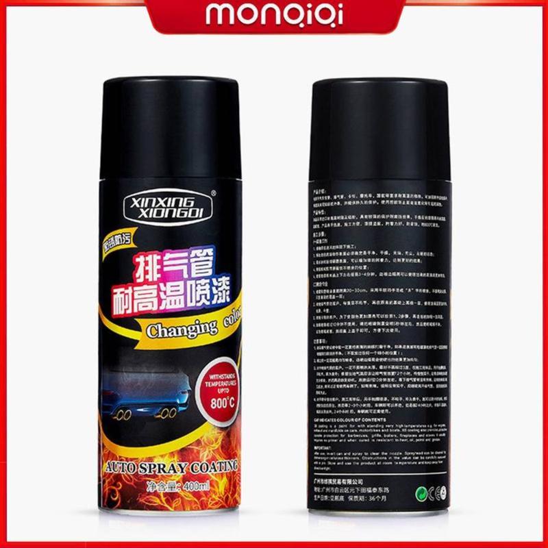 Sơn xịt màu đen , dùng sơn cổ pô , đồ gia dụng , tiện lợi dễ sử dụng , chịu nhiệt 800 độ C,Chống nứt, 400 ml, Ứng dụng: Phủ ống xả xe máy, ô tô, vật thể chịu nhiệt (không phủ được bề mặt thép không gỉ)