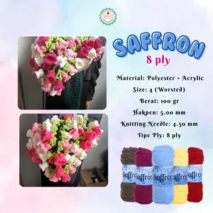 KATALOG - Benang Rajut Saffron 8 Ply / Crochet Knitting Yarn - Part 1