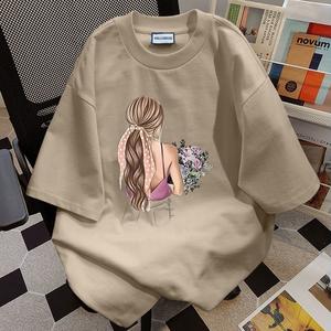 Bagong Uso 2025 Unisex T-Shirt 100% Cotton Sweet Cute Crew Neck OOTD Streetwear Comfy Top Pang-Summer Loose Fit for Men and Women