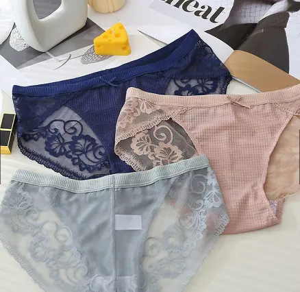 COD 1 Lusin Celana Dalam Wanita Motif Pita Renda Bunga Sexy - Shop ...