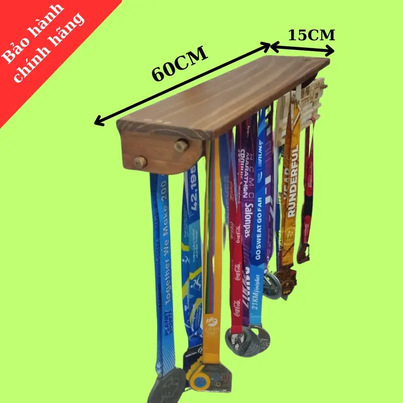 Kệ treo huy chương, kệ treo tường,để cúp lưu niệm, treo đươc 60 huy chương. Decor Trưng Bày Đựng Sách Kệ Sách Đồng 0