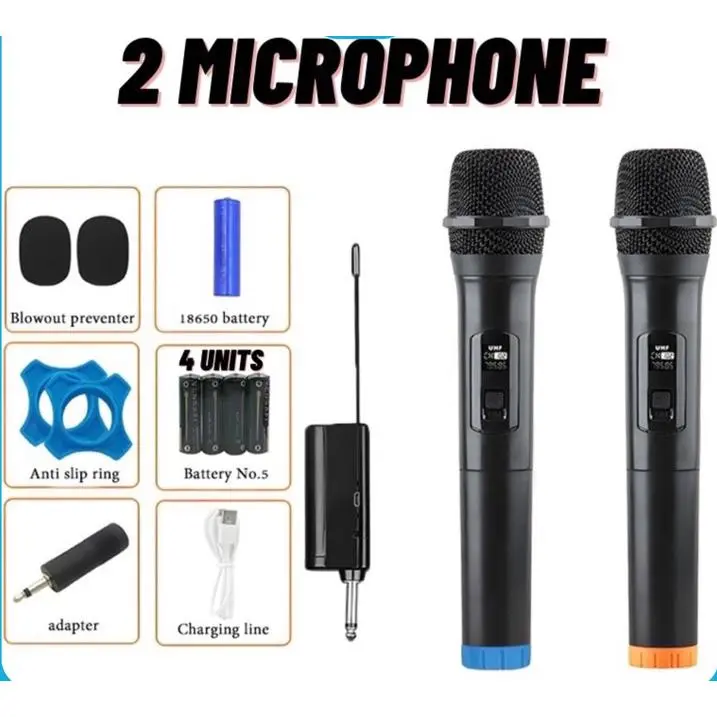 UHF wireless microphone wireless karaoke microphone dynamic microphone Tanpa wayar wireless mic professional microphone