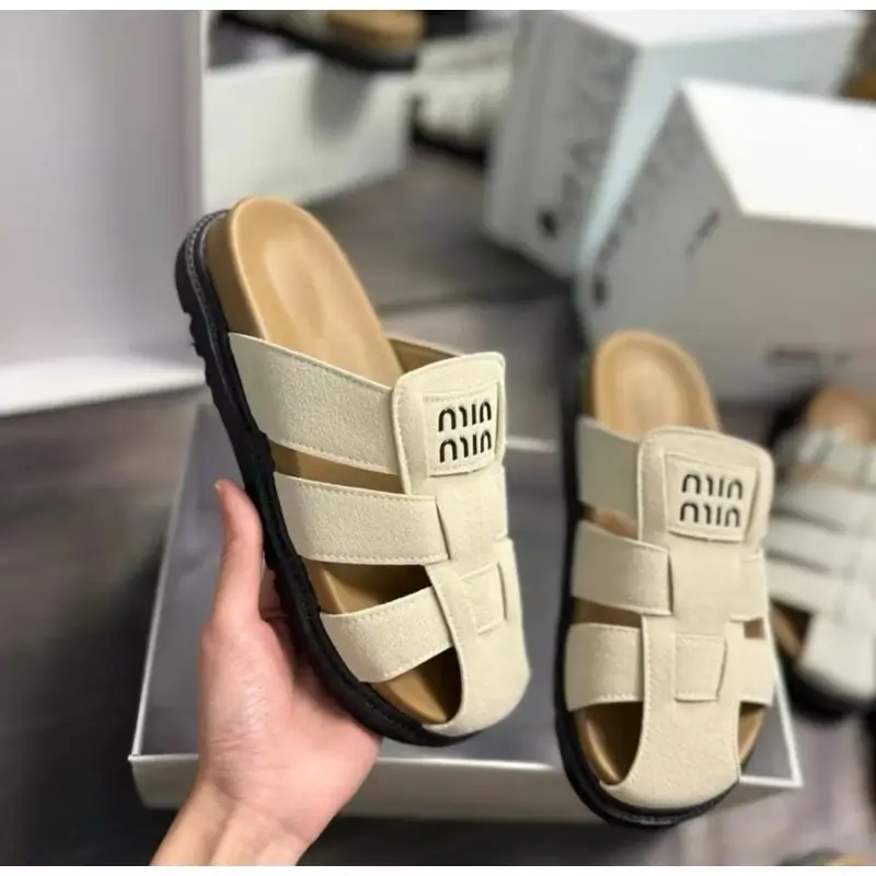 Dép sục nữ Minmin đế cao 3,5cm da lộn gồm 4 màu, chất da đẹp kiểu dáng thời trang mới 1