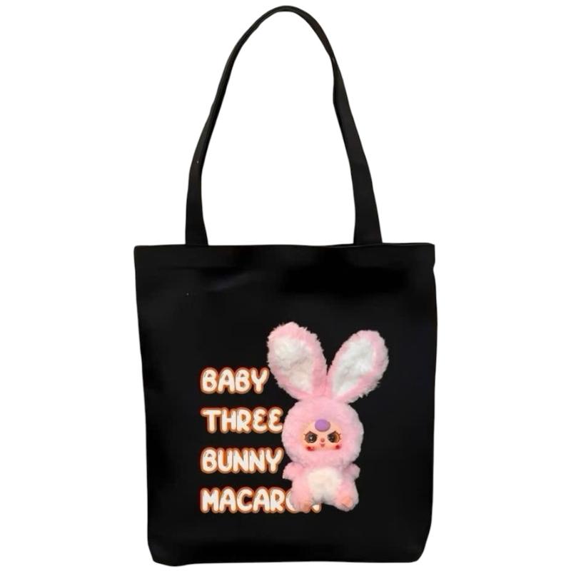 Túi tote Baby Three vải bố chống nước đi học đi chơi đeo vai tiện lợi có khoá kéo