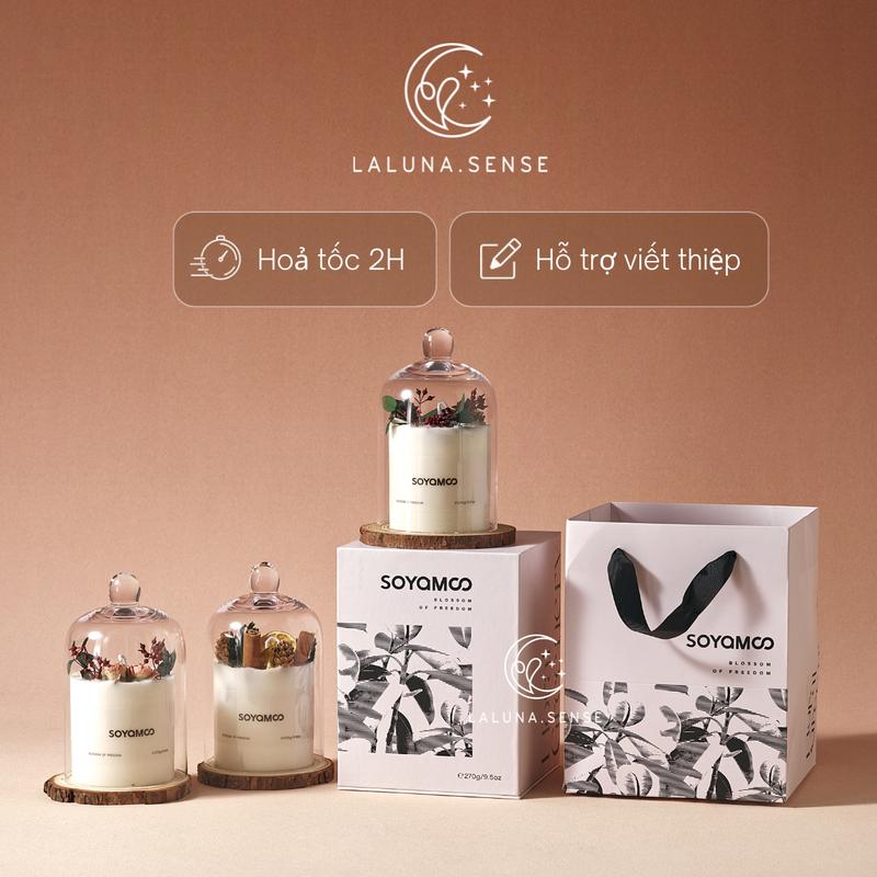 Bộ Quà Tặng Nến Thơm Cao Cấp Laluna Sense Tự Nhiên 100% Thư Giãn Hương Thơm Sang Trọng Trang Trí Decor Nhà Cửa Dầu Thơm Decor Phòng - Bộ Quà Tặng Valentine Quốc Tế Phụ Nữ