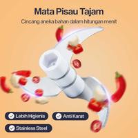Gambar USEA Food Chopper Mini Blender Penggiling Bumbu Electric USB Charge 23W - SR01 - Putih, 250ml dari Usea Official Store Kota Administrasi Jakarta Barat 2 Tokopedia