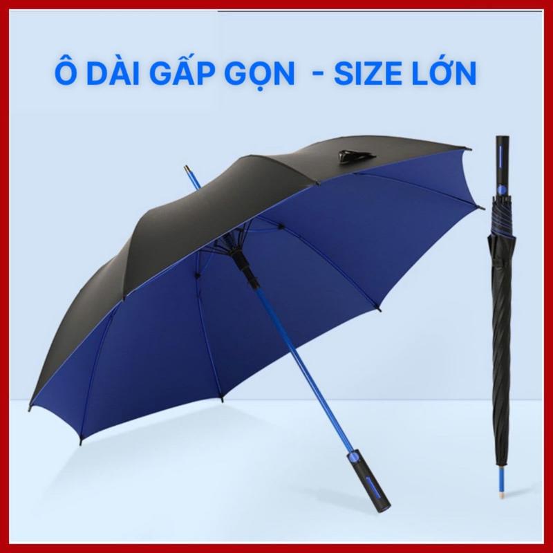 Ô dù che mưa cỡ lớn, ô tự động mở 8 nan to chống rỉ, chống gió lật có vỏ bọc hiện đại