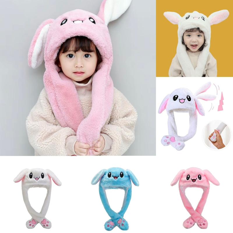  Mũ Lông 2in1 Tai Thỏ Có Nút Điều Chỉnh Tai Giật Ấm Áp Dễ Thương Cho Bé Trai-Bé Gái Từ 2-8 Tuổi Mũ Dệt Kim Mùa Đông Hình Thỏ Đáng Yêu Có Tai Giật Cho Bé Mũ Lông Giữ Nhiệt Họa Tiết Hoạt Hình Đáng Yêu Cho Trẻ Em Kem Hat Voi 