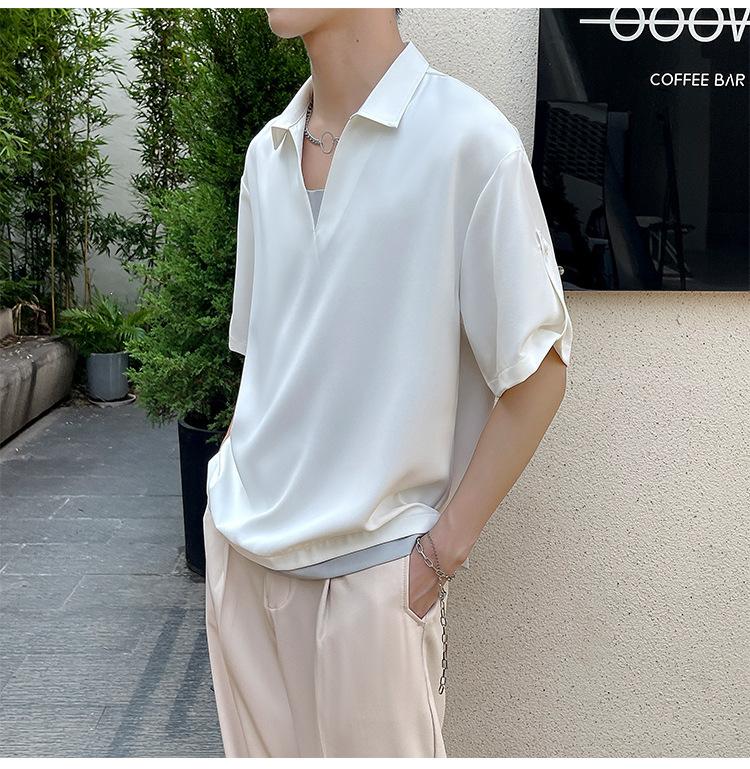 Product Introduction of Men's Polo Shirt 2025 New Short Sleeve T-Shirt - Casual Collar Top for Men, Trendy & Breathable, Wholesale Bulk Discount 9