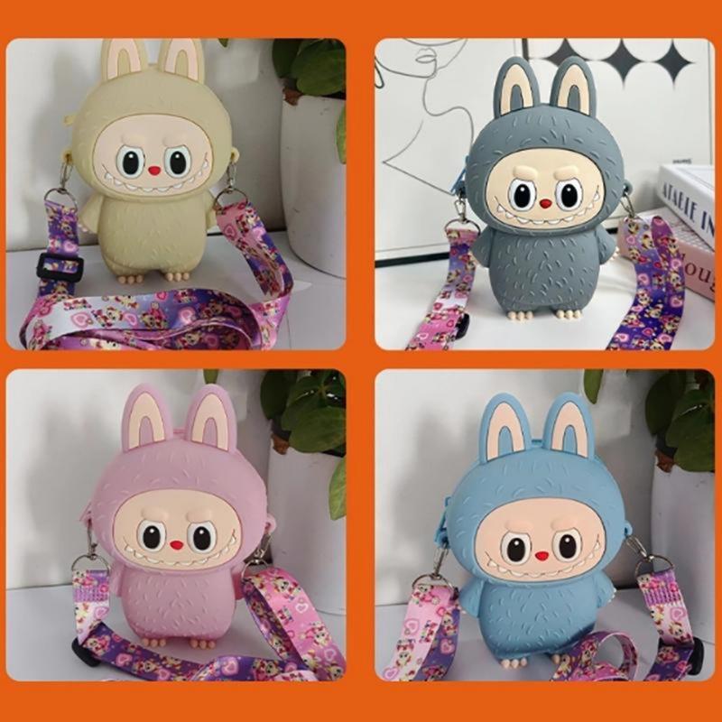Product Introduction of Labubu Silicone Coin Purse Children's Cartoon Outdoor Crossbody Bag Student Travel with Storage Bag 26