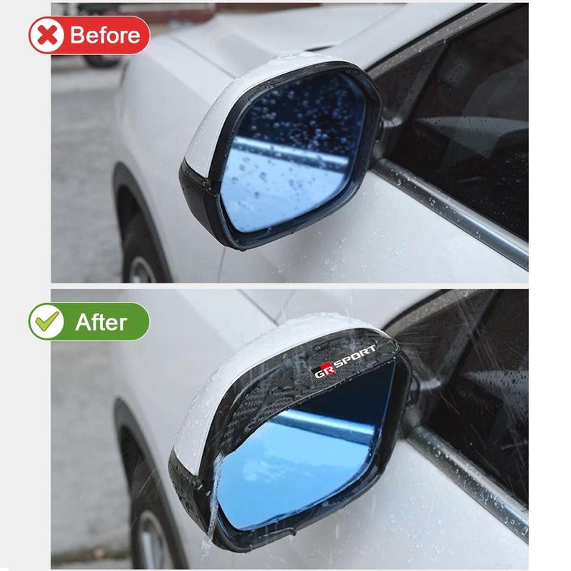 Product Introduction of 2025 Car Rearview Mirror Rain Block Board Side Window Deflector Thick Carbon Fiber Texture Rearview Mirror Window Deflectors 11