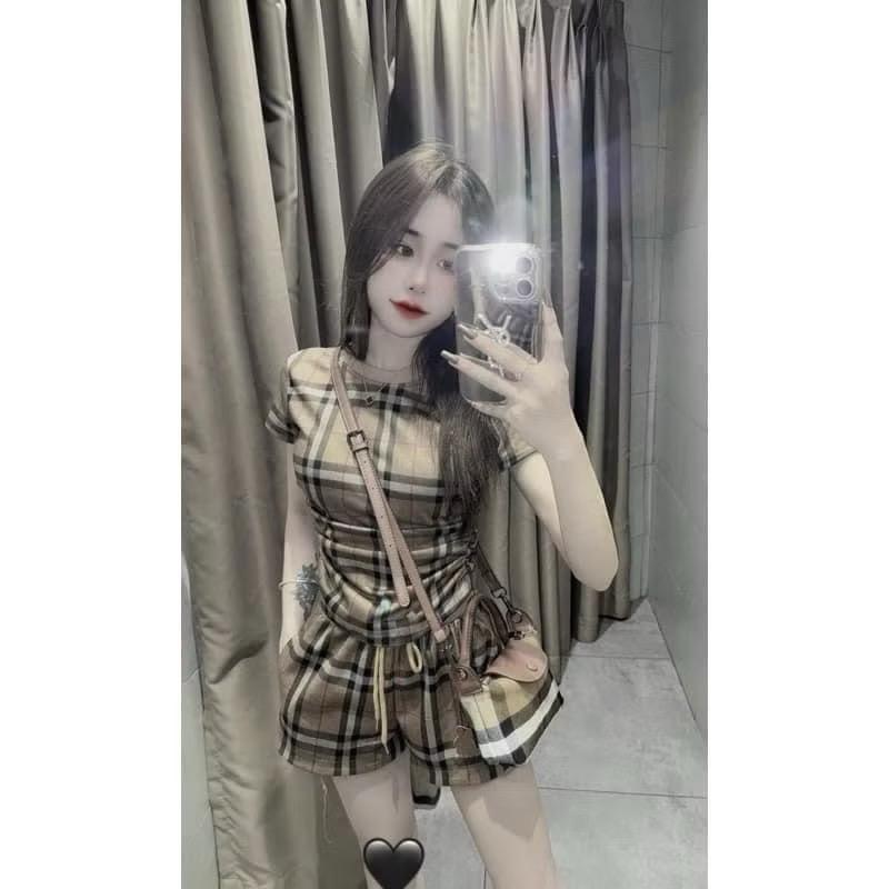 Bộ Đùi Kẻ Nữ Siết Eo Co Dãn Tôn Dáng Đủ Size SMLXl Phối Cạp Top Women 4