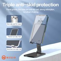 Gambar MIXIO - ZM-02 DESKTOP METAL PHONE HOLDER DUDUKAN HP STAND HANDPHONE - Frost Silver dari MIXIO Kab. Tangerang 5 Tokopedia