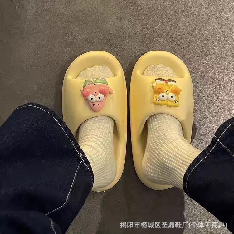 Product Introduction of 2025 New Couple Slippers for Women, Outdoor Wear, Soft Sole, Summer, Autumn, Winter, EVA Thick Sole, Indoor Non-Slip Slippers kate middleton wedge heels slipper  women 10