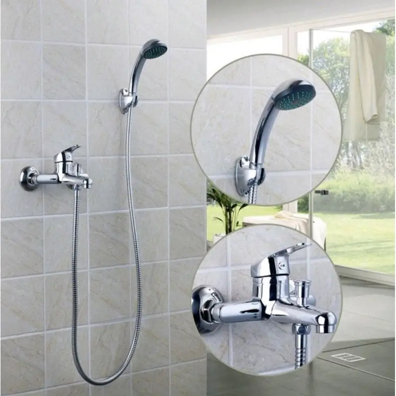 Kran Panas Dingin Kran Shower Kran Bathtub Keran Air Mixer Panas Dingin Karet Selang Set