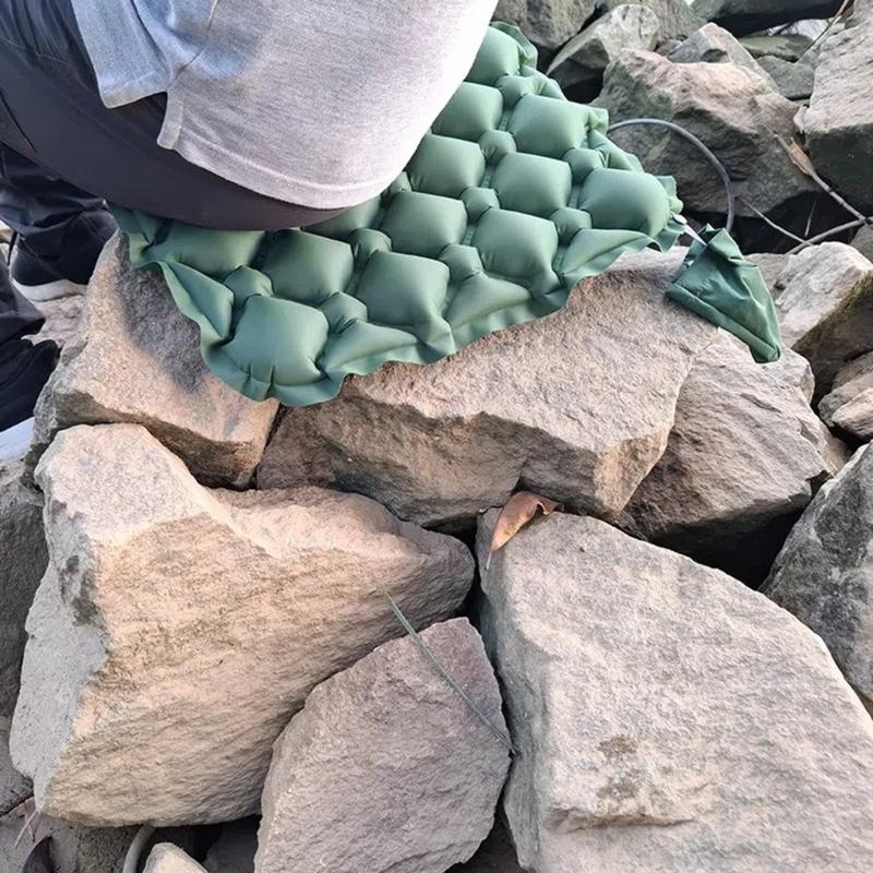 Portable Folding Inflatable Seat Cushion Lightweight With Storage Bag Air Sitting Pad Moisture and Water Resistant Chair Cushion Camping 4