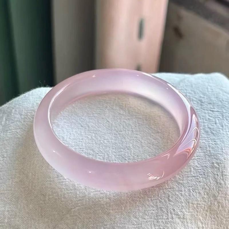 Vòng ngọc Chalcedony Mã não hồng - Ngọc Trác Đào Hoa