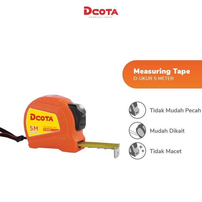 Gambar DCOTA Measuring Tape / Meteran 5 Meter D-UKUR dari Dcota Kota Administrasi Jakarta Barat Tokopedia