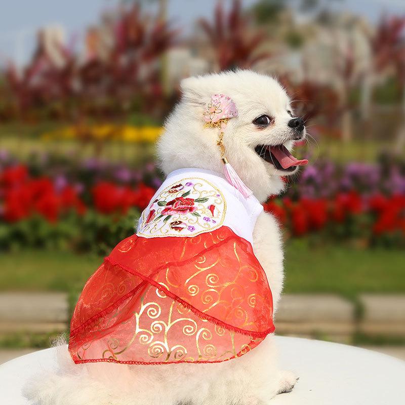 Product Introduction of Supermaid Pet Wedding Dress Dog Clothes Cat Apparel Princess Bridal Gown Spring Summer Photo Shoot Accessories 10