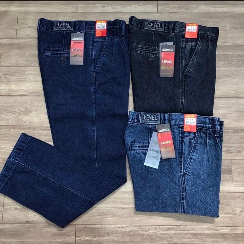 Quần Jean Nam Trung Niên Dáng Thụng 1 Ly, 2 Ly, Túi Chéo, Ống Rộng Cao Cấp+ẢNH THẬT Menswear Pants Có Túi