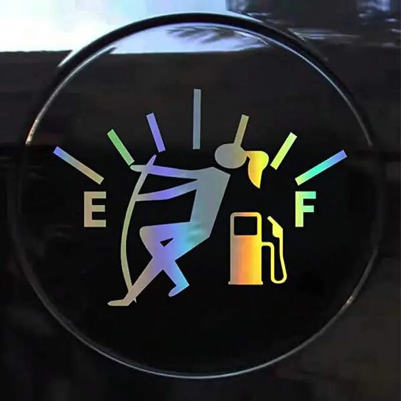 Creative Funny Figure Car Fuel Tank Cover Sticker, Decorative Car Reflective Sticker, Car Exterior Accessories For Car Decoration 8