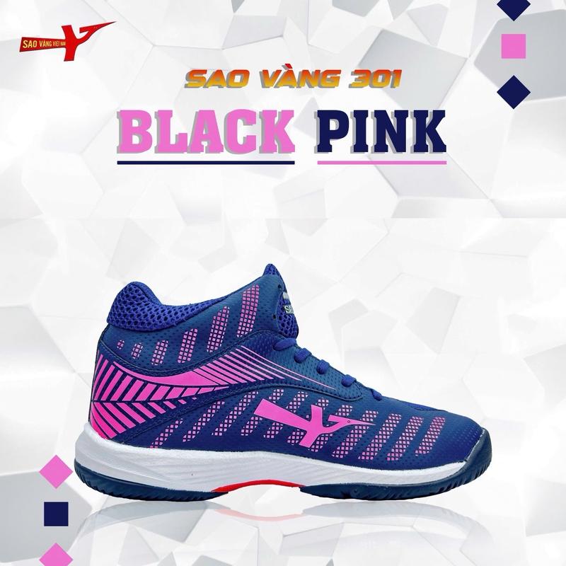 Giày Bóng Chuyền Sao Vàng 301 Black Pink - Giày Thể Thao - Sneaker Nam 3