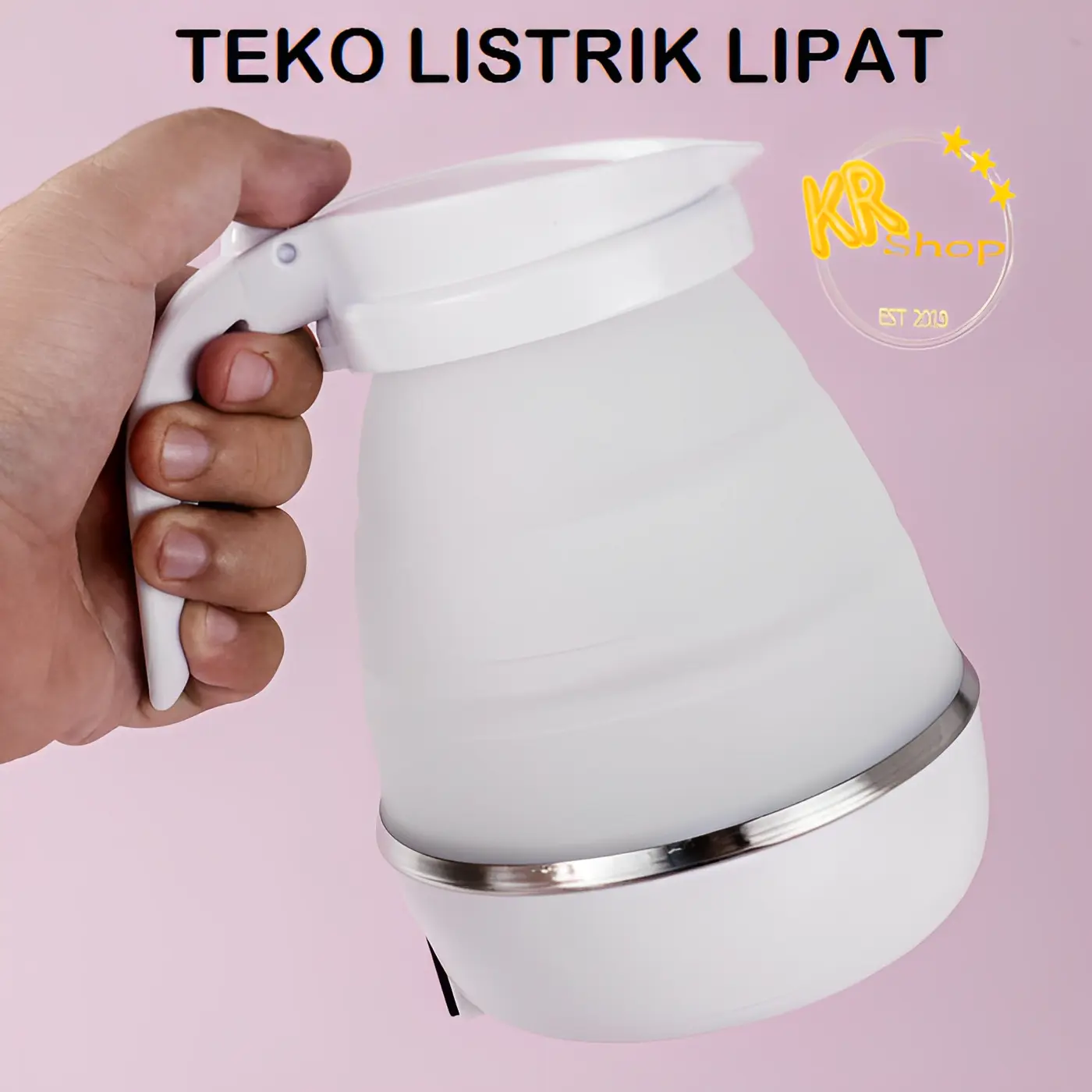 Kartika Teko Listrik Lipat Electric Kettle Foldable 600ML 600W Bahan Food Grade Silicone dan Stainless Steel 304 Air Kabel Minuman