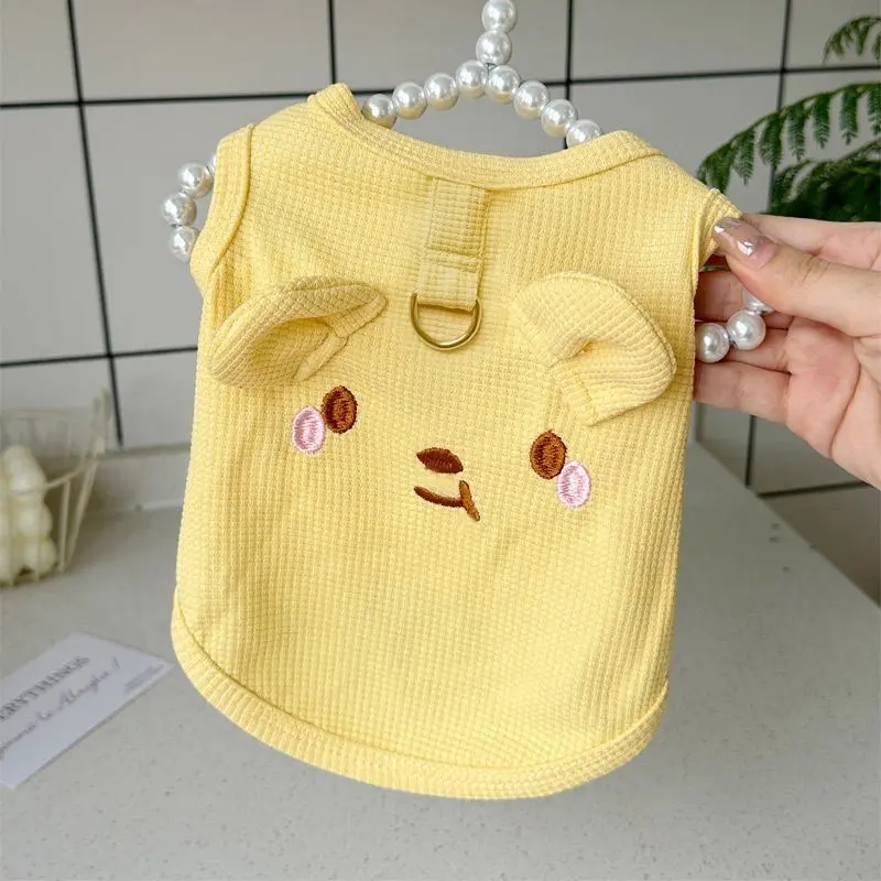 Quần áo cho thú cưng, phong cách Hàn Quốc và Nhật Bản, mùa xuân và mùa hè, hàng mới về năm 2025, được thu thập bởi 116 người, Thích hợp cho Teddy, Bichon, Poodle, có thể điều chỉnh được, áo vest Waffle 6