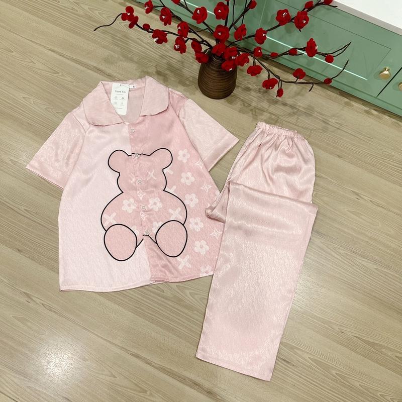Set bộ ngủ mặc nhà lụa xước nữ cộc dài có sz 40-65kg đồ macnha Women pizamanu pijama ladder Voi Thun 7