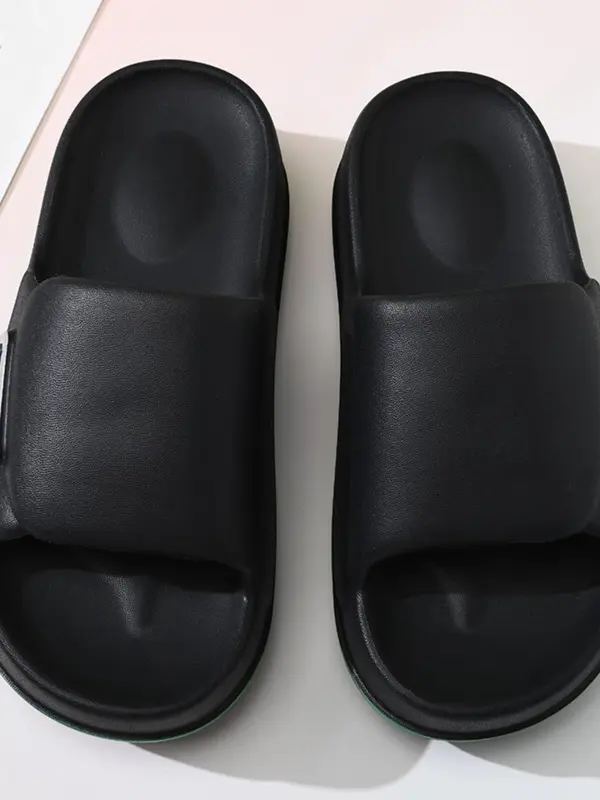 Women's Minimalist Plain Color Slides, Casual Comfortable Breathable Thick Sole Slippers, Non-slip Slippers for Indoor & Outdoor Wear, Walking Shoes 5