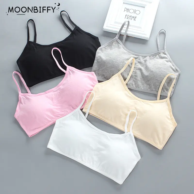 Áo Ngực Nhỏ Cho Bé Gái Tuổi Teen, Đồ Lót Trẻ Em Trẻ Nhỏ Đồ Lót Trơn Không Dây, Thích Hợp Cho Bé Gái Học Sinh, Áo Ngực Tập Luyện Thể Thao, Áo Vest