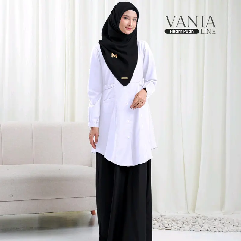 Vania Line By maharrani/Baju Pemda/seragam dinas/seragam kerja/baju pramuka/ Seragam Nakes/Seragam guru/Seragam kantor/Baju hitam putih 8