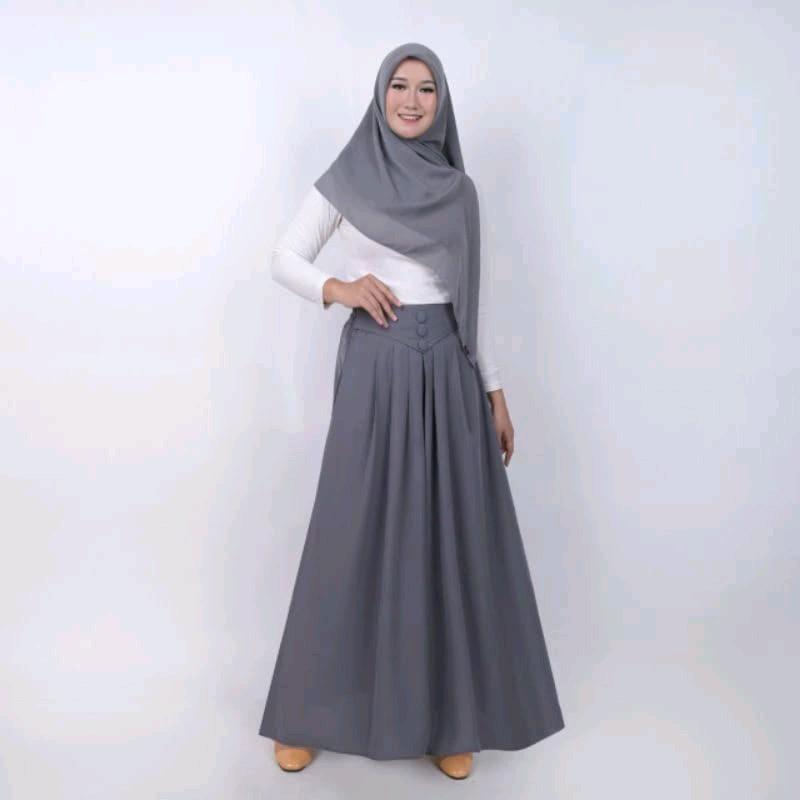 Azizah Kulot Celana Rok Jumbo Bahan Wolfis Premium 0