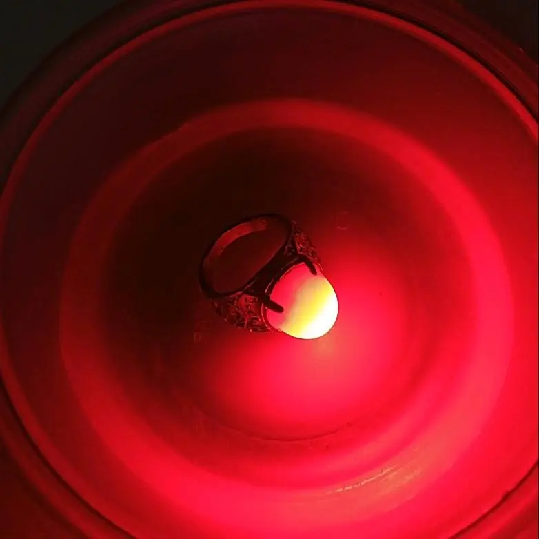Cincin Batu Akik Posfor Merah Nyala Gelap Jade