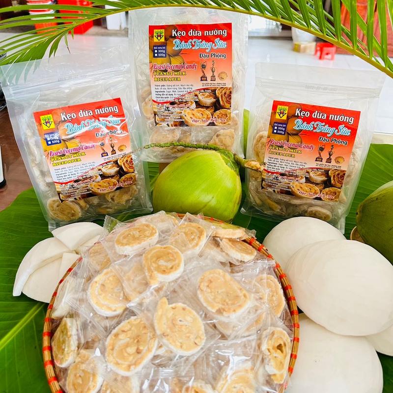 Kẹo Dừa Nướng Sữa 500gr - 1kg Ăn Vặt Candy