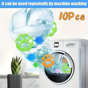 Stiker Pakaian Silikon Dua Sisi yang Dapat Digunakan Kembali Pengering Penghilang Bulu Hewan Peliharaan Alat Pembersih Laundry