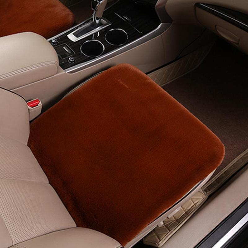 Product Introduction of Plush Seat Cushion Car Seat Cushion Winter Plush Rabbit Fur Winter Warmth Thick Wool One Piece E2D8 50
