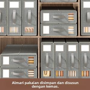 Set Empat Keping Cadar, untuk Bilik Tidur, dengan Penutup dan Kotak Penyimpanan, Boleh Dilipat, Sesuai untuk Pakaian Isi Rumah, Kapasiti Besar untuk Penyimpanan Cadar dan Sarung Kuilt. Supplies large capacity balkoni kotak & tong penyimpanan