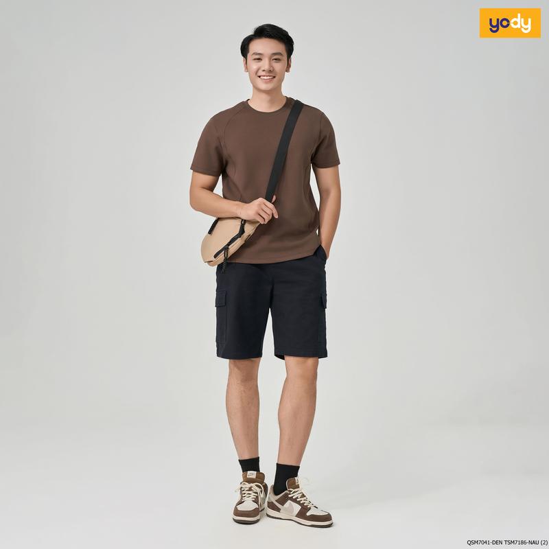 [ Flash sale ] YODY Quần Sooc Nam Kaki Nam Túi Hộp QSM7041 4