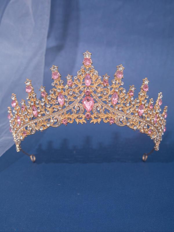 Wedding Crown Design for Women with Artificial Crystal, Rhinestone Princess Tiara for Women, Headband for Wedding Prom Bridal Party Costume 1