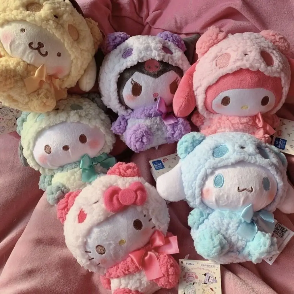 Mainan Anak Patung Sejambak DIY, Sanrio KT Kuromi Melody Cinnamoroll Mewah, Sesuai untuk Kanak-kanak Perempuan, Sesuai untuk Hari Valentine, Graduasi dan Hari Lahir, Mainan Anak Patung
