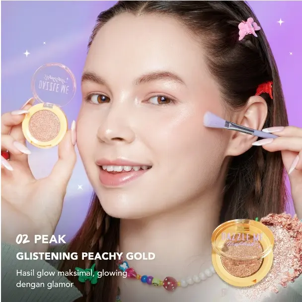 𝐒𝐡𝐞𝐁𝐞𝐚𝐮𝐭𝐲 ❣   DAZZLE ME Galaxy Shines Highlight | Silky Smooth High Glow Highlighter 5