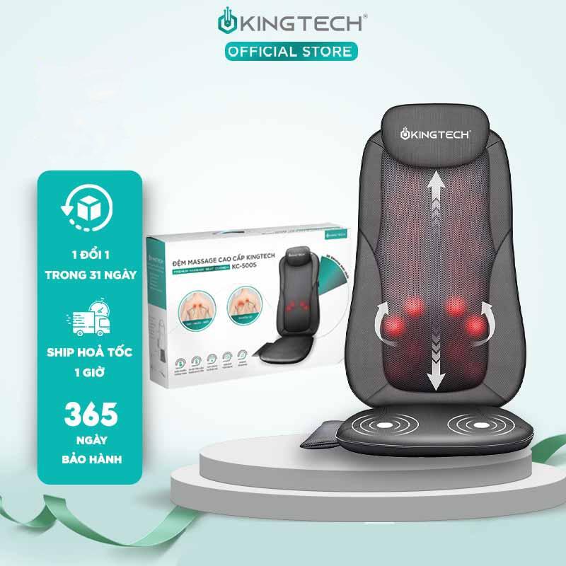 Đệm Ghế Massage KINGTECH KC-500S - Mát Xa Lưng 3D Chuyên Sâu Kết Hợp Tính Năng Nhiệt Hồng Ngoại - Chính Hãng