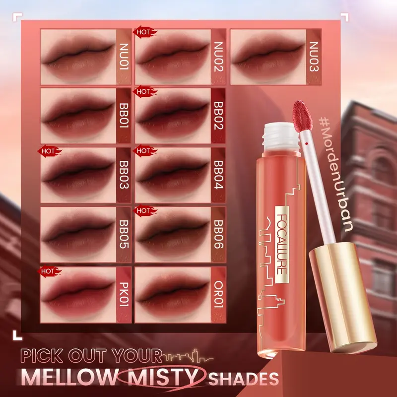 Son Lì Focallure Dưỡng Ẩm Lâu Trôi Mềm Mịn Như Nhung Trọng Lượng 2.8g Nữ Cosmetic Mỹ Phẩm Son Kem 5
