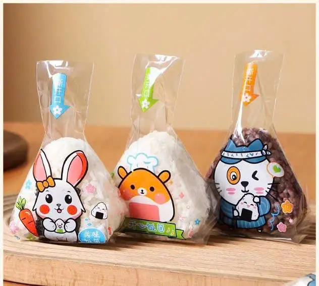 túi đựng cơm nắm tam giác hình thú baby kute