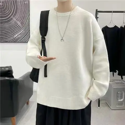 Áo Len Nam, Cổ Tròn, Đồ Len Dày, Phong Cách Hàn Quốc, Hợp Xu hướng, Ins Dáng Rộng, Áo Khoác Dễ Phối Đồ Thích Hợp Cho Mùa Thu Và Mùa Đông, Thích Hợp Cho Học Sinh 5